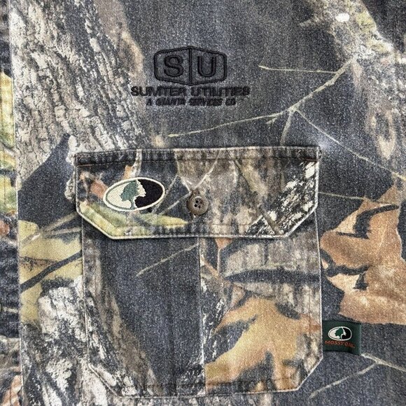 MOSSY OAK Heavy‎ Duty Camo Button-Down Shirt Mens Large Hunting Woodsman Sports - Picture 6 of 15